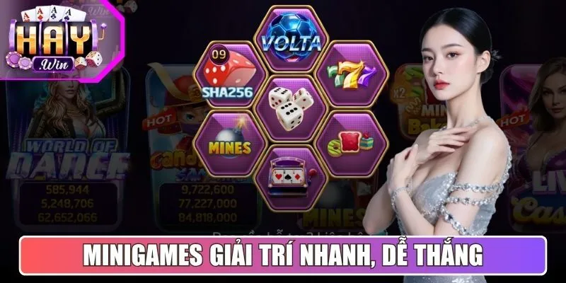 Minigames giải trí nhanh, dễ thắng tại HAYWIN